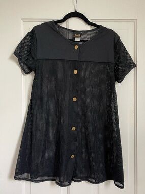 Dotti Black Mesh Coverup